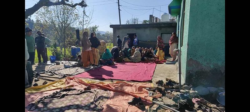 Grieving villagers in Dhangri | Photo: Amogh Rohmetra | ThePrint