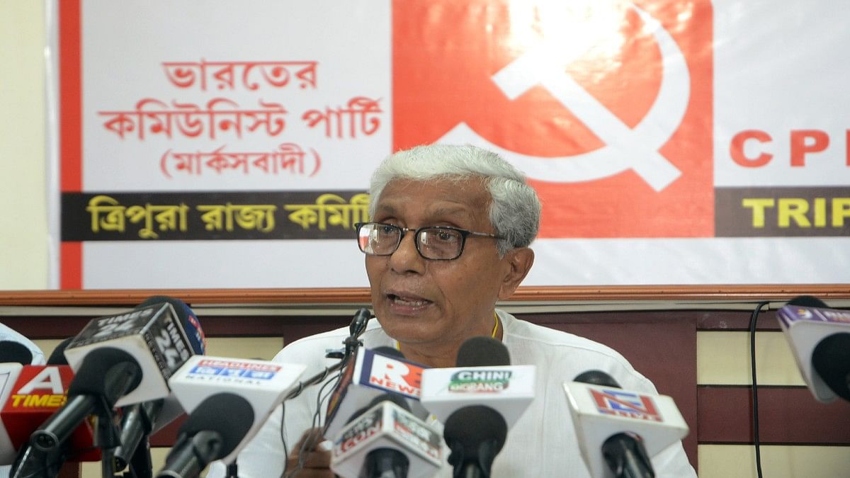 manik Representational image | File photo of former Tripura CM and CPI (M) politburo member Manik Sarkar at a press conference in Agartala | ANI