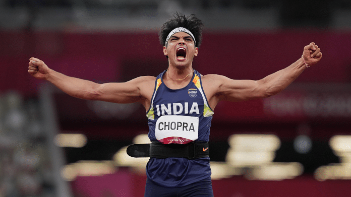 India's Neeraj Chopra during the final of the men's javelin throw event at the 2020 Summer Olympics, in Tokyo | PTI Photo