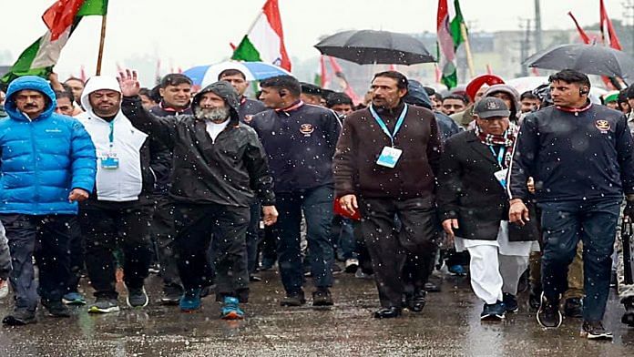 Congress leader Rahul Gandhi in Kathua, Jammu & Kashmir, on Friday | Photo: ANI