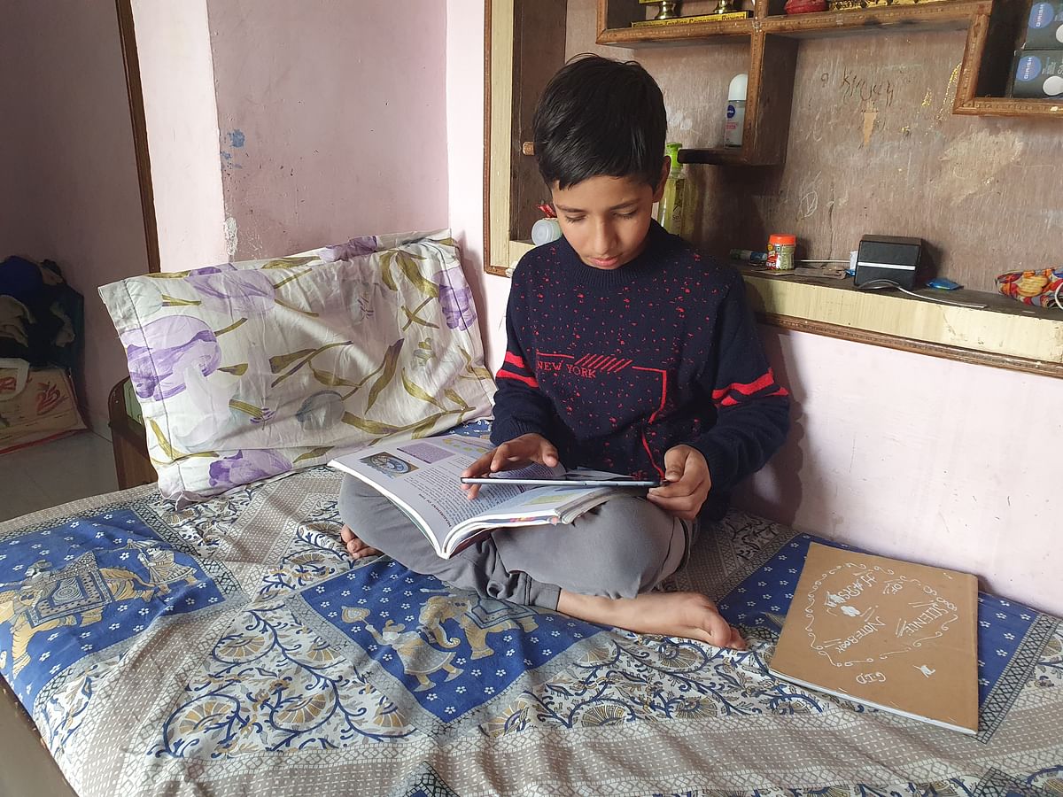A school boy attending his online class | Soniya Agrawal, ThePrint