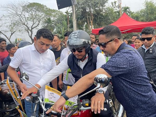 Meghalaya polls: NPP chief Conrad Sangma holds mega bike rally in Mukul's bastion Ampati, promises to provide 5 lakh jobs