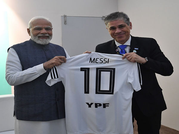 PM Narendra Modi receives Lionel Messi jersey as gift