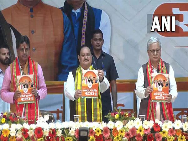 Tripura Assembly Elections Bjp President Jp Nadda Along With Cm Manik Saha Releases Bjps 2995