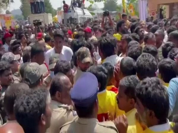 TDP workers clash with police in Nara Lokesh's padayatra 'Yuva Galam'