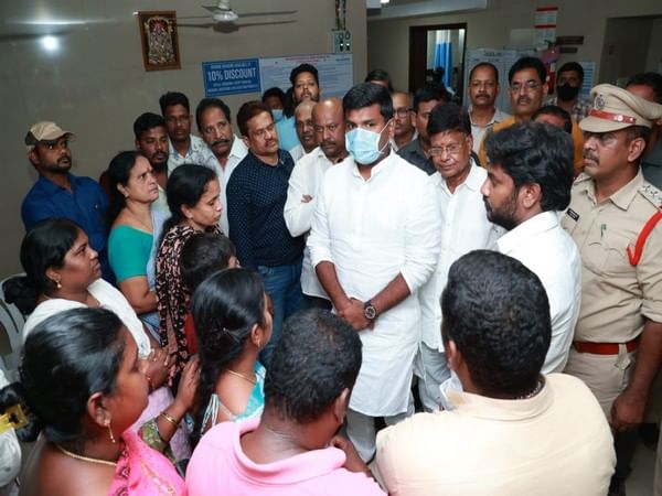 Vizag steel plant explosion: Andhra Minister Amarnath visits accident victims at hospital
