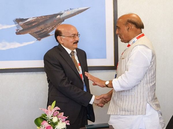 Defence Minister Rajnath Singh meets Security Advisor to Bangladesh PM Tarique Ahmed Siddique