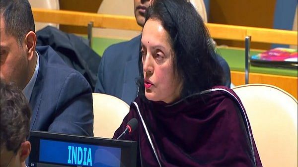 India's permanent representative to the UN, Ruchira Kamboj | Screen grab from UN Web TV
