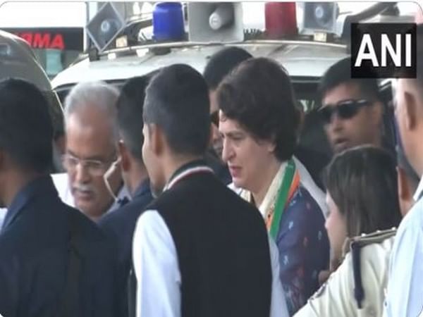 Priyanka Gandhi arrives in Raipur to attend Congress' 85th plenary session