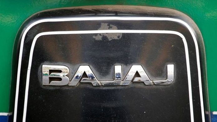 A logo of Bajaj is seen on an auto at a parking lot in Kolkata | Reuters file photo