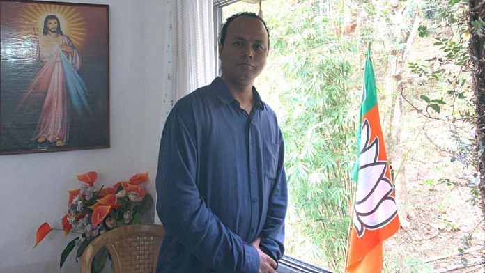 Meghalaya BJP unit vice-president, Bernard N. Marak at his residence in South Tura constituency, West Garo Hills | Karishma Hasnat | ThePrint