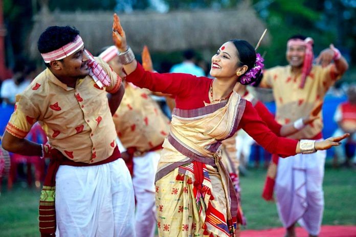 Artistes perform during Rongali Bihu celebrations in Assam's Sivasagar last year | Representational image | ANI