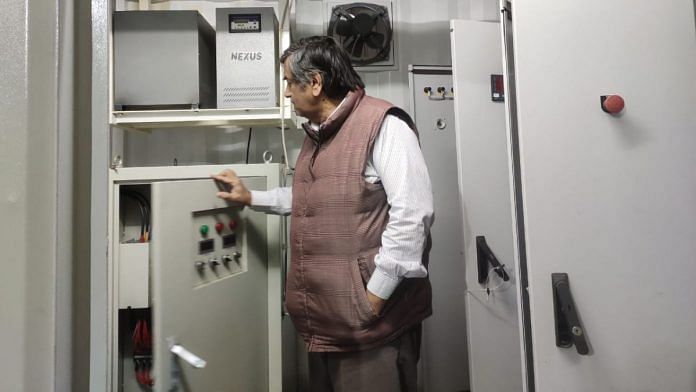 Chintan Tewari, Managing Director of Eastern Electrolyzer, at the green hydrogen plant | Photo: Simrin Sirur, ThePrint