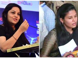 File photos of IPS D. Roopa Moudgil (L) and IAS Rohini Sindhuri (R) | Twitter @D_Roopa_IPS/ANI