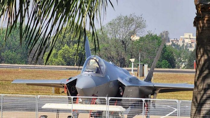 F-35 aircraft at Aero India in Bengaluru | By special arrangement