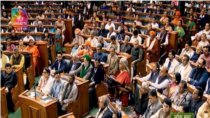 Finance Minister Nirmala Sitharam delivering Budget speech | ANI