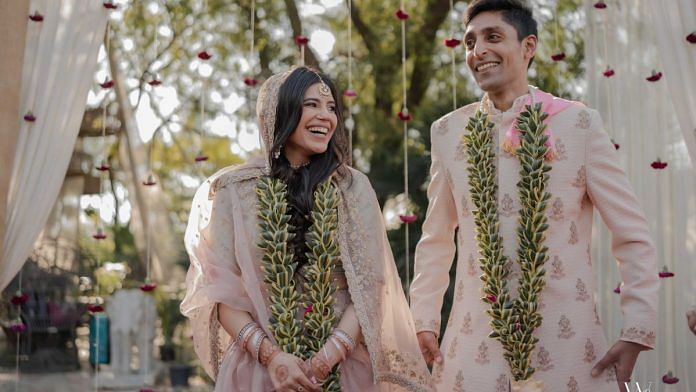 Sanya and Rahil at their sustainable wedding in Delhi's Chhatarpur | By special arrangement