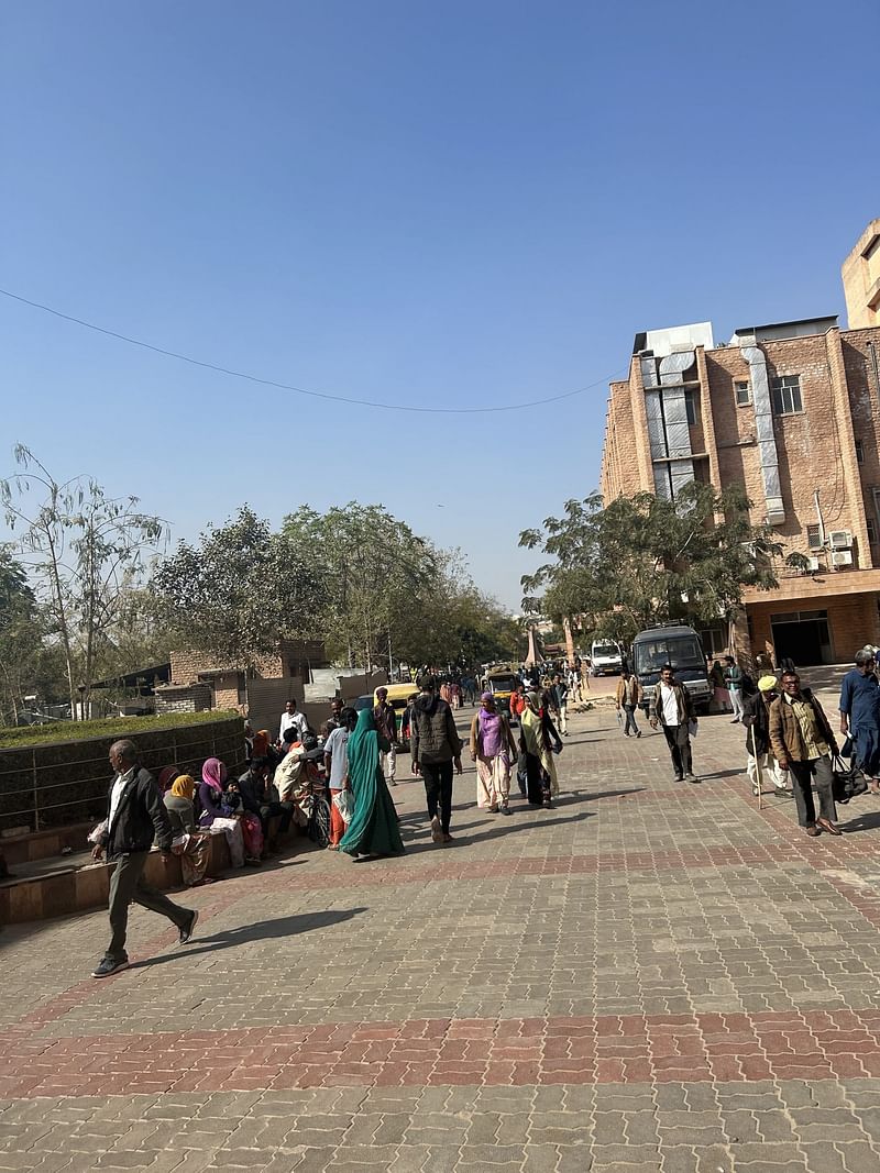 Outside the trauma and emergency building, MDM, Jodhpur | Jyoti Yadav | ThePrint