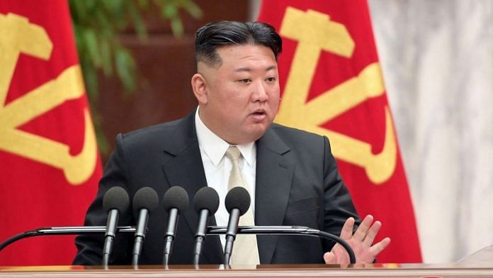 North Korean leader Kim Jong Un attends the 7th enlarged plenary meeting of the 8th Central Committee of the Workers' Party of Korea in Pyongyang, North Korea on 17 February, 2023 in this photo released by North Korea's Korean Central News Agency (KCNA) | Reuters