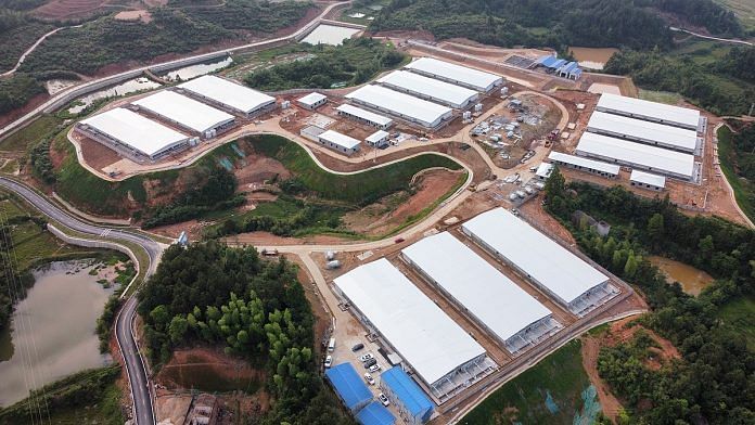 A pig farm in Hunan province of China