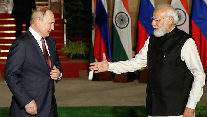 Prime Minister Narendra Modi welcomes Russia's President Vladimir in New Delhi | Reuters file photo
