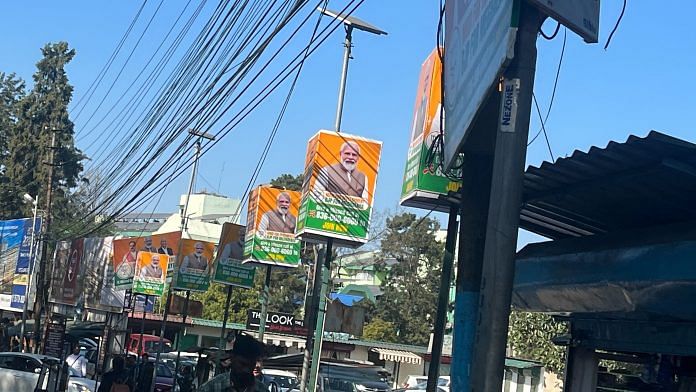 Posters of PM Narendra Modi in Shillong