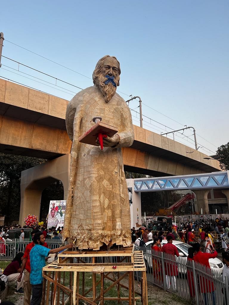 Tagore statue after it was reinstalled | By special arrangement 