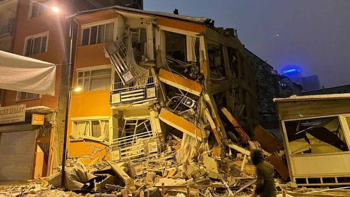 A collapsed building in Malatya, Turkey | Depo Photos via REUTERS