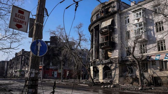 A general view shows an apartment building damaged by a Russian military strike, amid Russia's attack on Ukraine, in the frontline city of Bakhmut in Donetsk region, Ukraine on 19 February, 2023 | Reuters