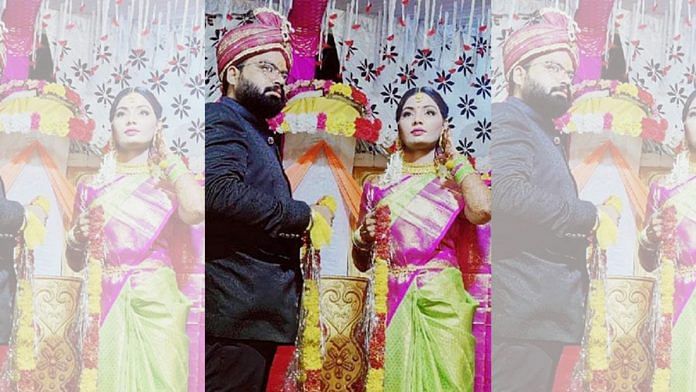 File photo of Neha Singh Rathore and Himanshu Singh at their wedding | Image source: Instagram