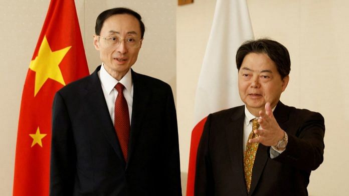 China's Vice Minister of Foreign Affairs Sun Weidong meets with Japan's Foreign Minister Yoshimasa Hayashi at Foreign Ministry in Tokyo, Japan on 22 February, 2023 | Reuters