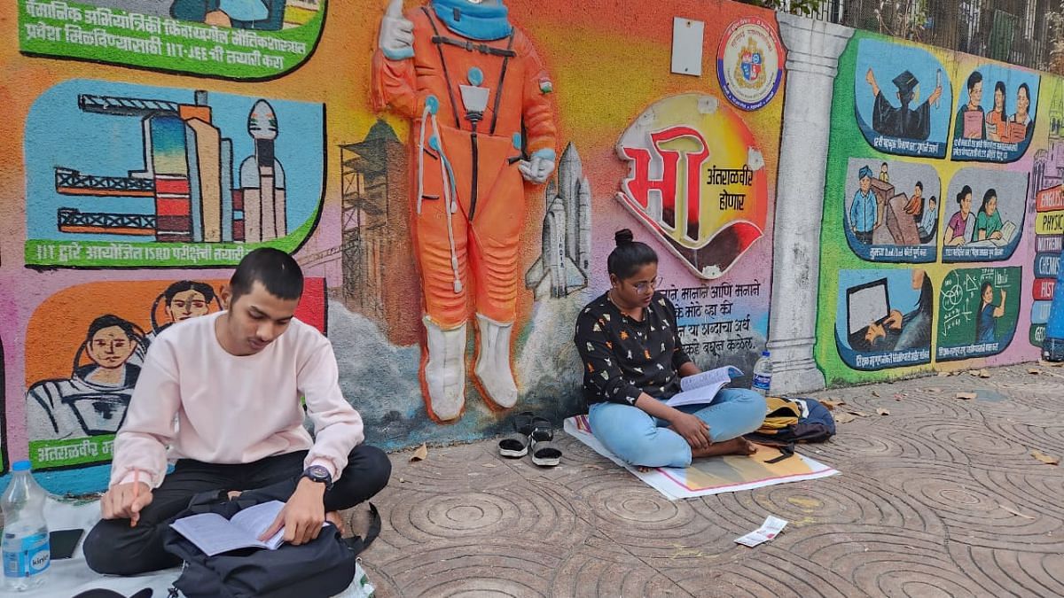 Details of different careers and QR codes with additional information have been painted on the walls | Purva Chitnis | ThePrint