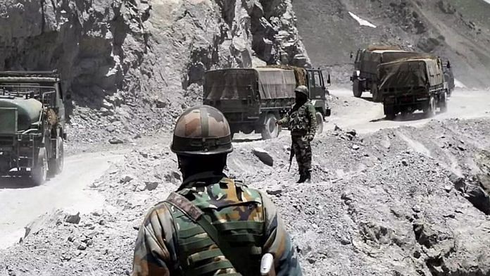 Representational image | File photo of an Indian Army convoy moving towards Ladakh | ANI