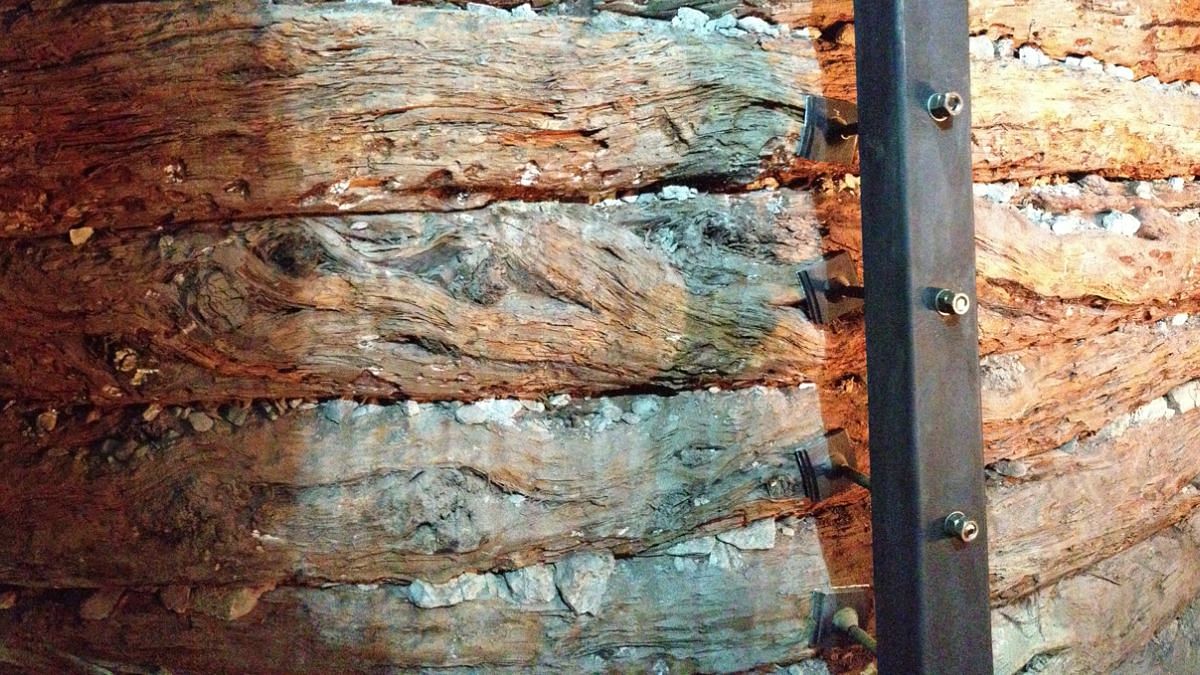 Wooden structure inside Midas Mound Gordion, central Anatolia | Courtesy: springernature.com