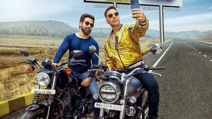 Emraan Hashmi and Akshay Kumar in a poster from Raj Mehta's Selfiee | Twitter