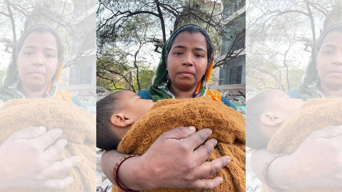 Heena, with her son in her arms | Photo: Sagarika Kissu | ThePrint
