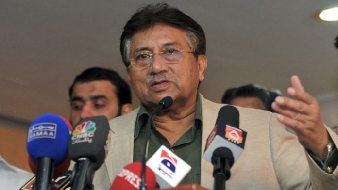File photo of Former President of Pakistan Pervez Musharraf gestures during a news conference in Dubai on 23 March, 2013 | Reuters