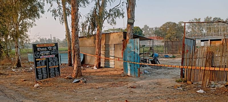 The makeshift dhaba where Sahil allegedly hid Nikki's body in a refrigator. | Shyam Nandan Upadhyay| ThePrint