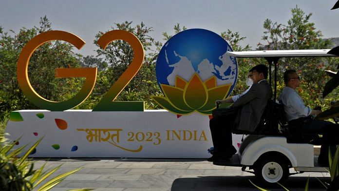 Delegates ride in a buggy at G20 finance officials meeting venue near Bengaluru | Reuters file photo