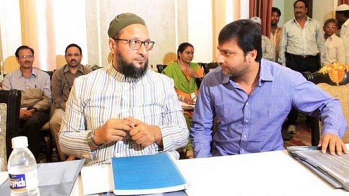 Asaduddin Owaisi (left) with Akbaruddin Owaisi | Photo: PTI