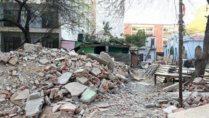 The rubble from Monday's demolition | Photo: Sagarika Kissu | ThePrint