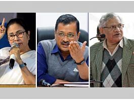 West Bengal Chief Minister Mamata Banerjee, Delhi CM Arvind Kejriwal and CPM general secretary Sitaram Yechury | ANI