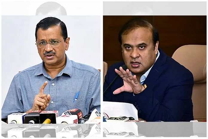 Arvind Kejriwal and Himanta Biswa Sarma | ANI