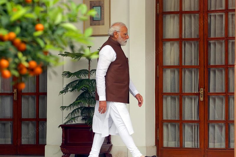 Prime Minister Narendra Modi at Hyderabad House Monday | Photo: Praveen Jain | ThePrint