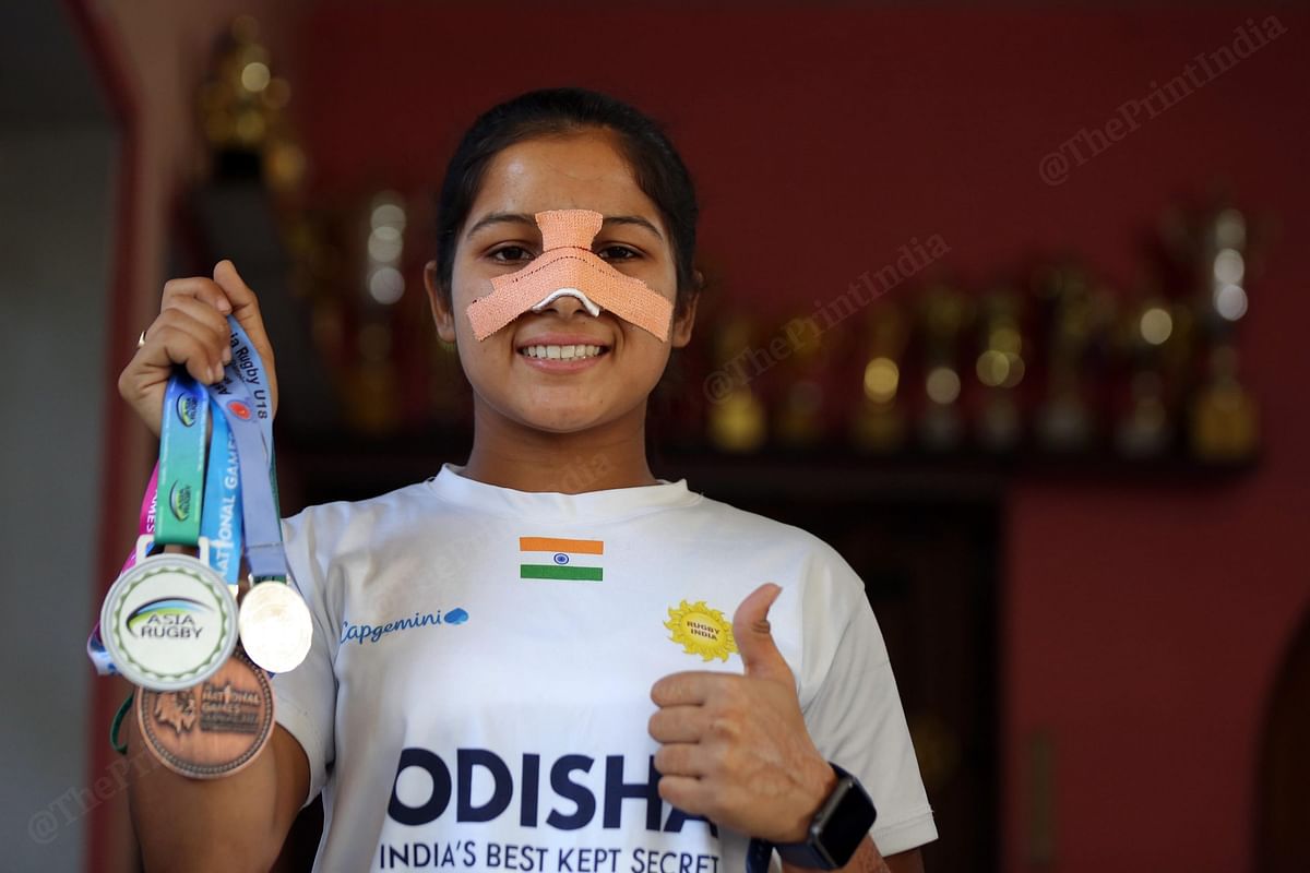Beauty from Nalanda, with her medals. She is recovering from a nose injury. | Suraj Singh Bisht | ThePrint