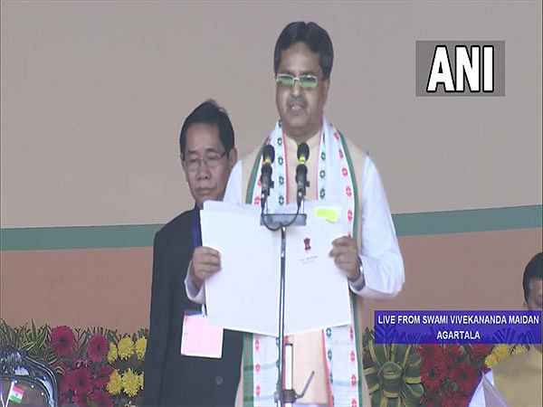 Manik Saha takes oath as Tripura CM for second consecutive time