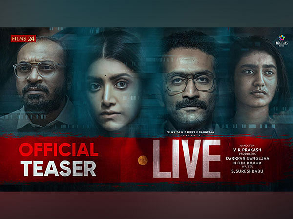 V K Prakash - S Sureshbabu dynamic duo's social thriller 'Live' teaser drops;  receives an overwhelming response from film buffs