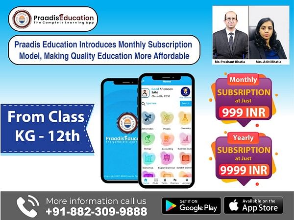 Praadis Education introduces monthly subscription model, Making quality education more affordable