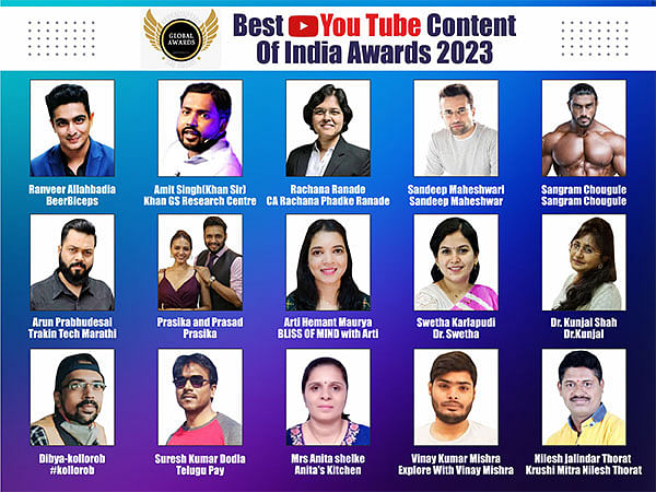 Global Awards announces winners of Best YouTube Content of India Awards 2023