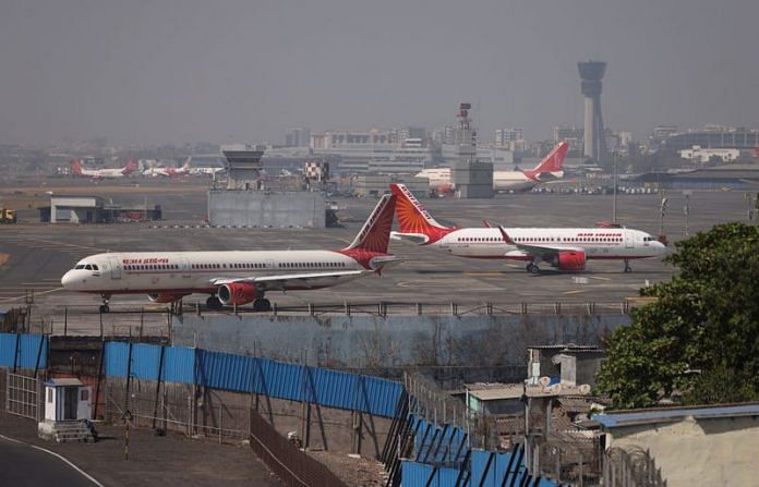 Air India passenger aircraft are seen on the tarmac at Chhatrapati Shivaji International airport in Mumbai | File Photo: Reuters